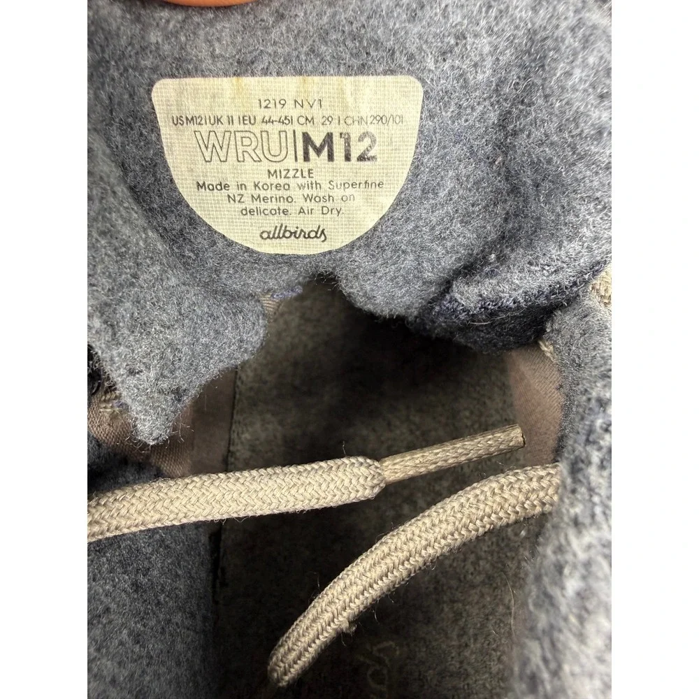 Allbirds Mens Mizzle Wool Chukka Boots Dark Gray Lace Up‎ Size 12
